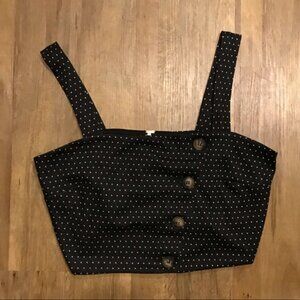 NWOT Free People This is Love Button Crop Tank